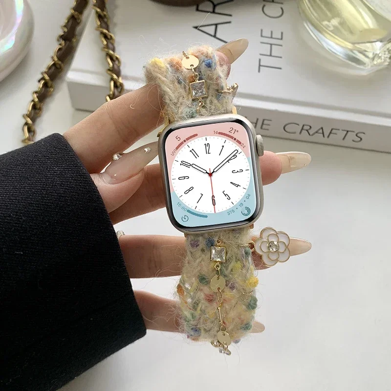 Fashion Plush Loop Strap For Apple Watch Band 41mm 45mm 38mm 42mm Women Bracelet Accessories Series 8 7 6 5 4 3 SE 44mm 40mm
Fashion Plush Loop Strap For Apple Watch Band 41mm 45mm 38mm 42mm Women Bracelet Accessories Series 8 7 6 5 4 3 SE 44mm 40mm