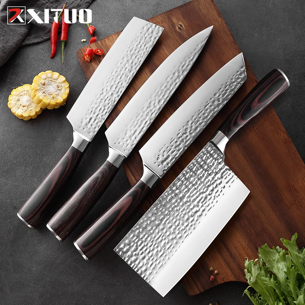 XITUO 7 Inch Chef's Knife Stainless Steel Chinese Kitchen Knife Meat Cleaver Fish Knife Vegetable Slicing Knife Vegetable Cutter
XITUO 7 Inch Chef's Knife Stainless Steel Chinese Kitchen Knife Meat Cleaver Fish Knife Vegetable Slicing Knife Vegetable Cutter