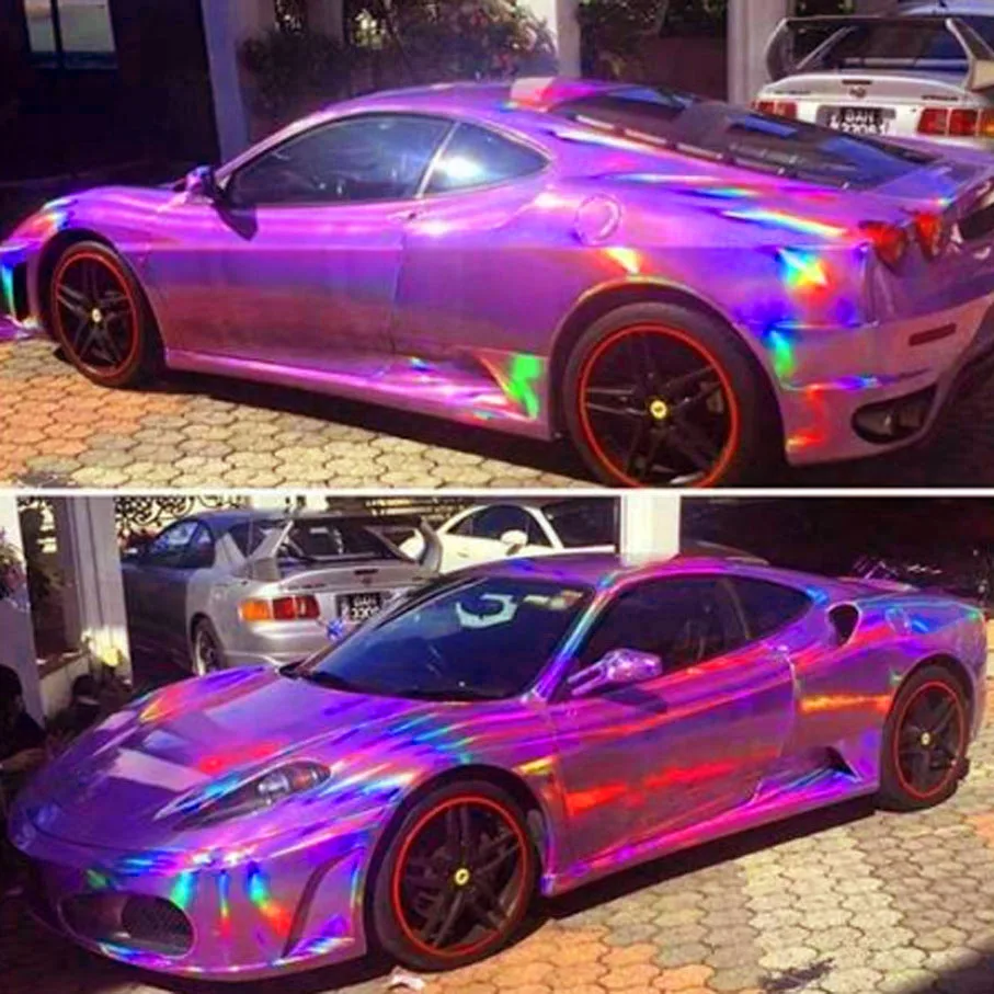 1.52*18m/Roll Rose Red Holographic Chrome Vinyl Wrap Rainbow Finish Roll DIY Air-Release Adhesive Sticker Film
1.52*18m/Roll Rose Red Holographic Chrome Vinyl Wrap Rainbow Finish Roll DIY Air-Release Adhesive Sticker Film