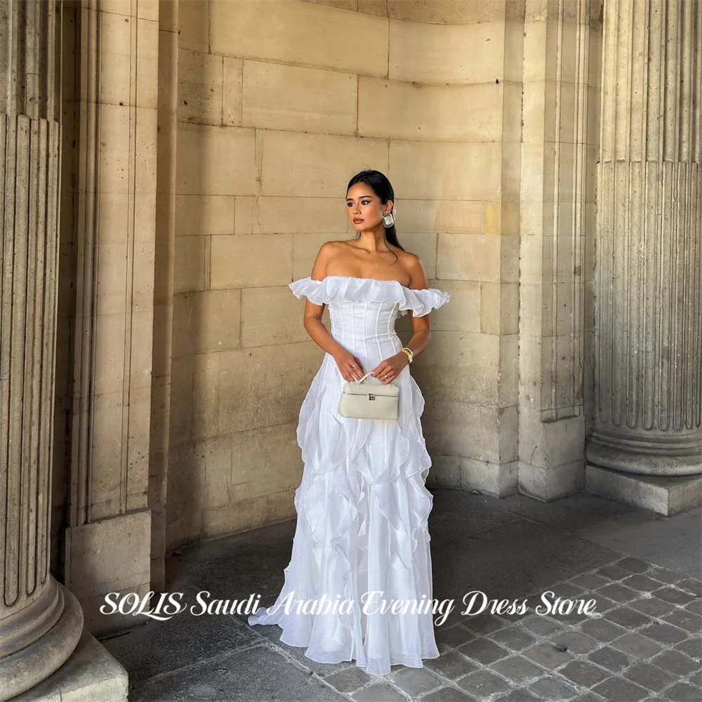 SOLIS White Party Dress Off the Shoulder فساتين السهرة Short Sleeve Night Dress Wave Hem Celebrity Dress Customized
SOLIS White Party Dress Off the Shoulder فساتين السهرة Short Sleeve Night Dress Wave Hem Celebrity Dress Customized