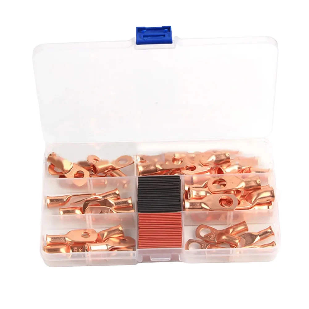 80PCS/set Heavy Duty Copper Wire Lugs With Shrink Tube Kit,include 8,6,4 Electrical Equipment Supplies Accessories
80PCS/set Heavy Duty Copper Wire Lugs With Shrink Tube Kit,include 8,6,4 Electrical Equipment Supplies Accessories