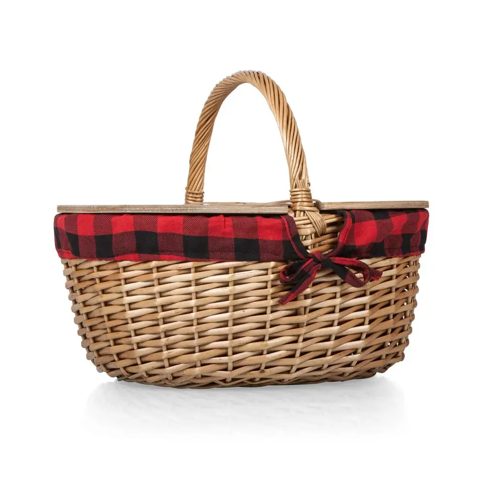 Плетеная корзина для пикника Country Picnic Basket, прочная, с настраиваемой разъемной крышкой и съемным, моющимся чехлом из поликоттона в винтажном стиле
Плетеная корзина для пикника Country Picnic Basket, прочная, с настраиваемой разъемной крышкой и съемным, моющимся чехлом из поликоттона в винтажном стиле