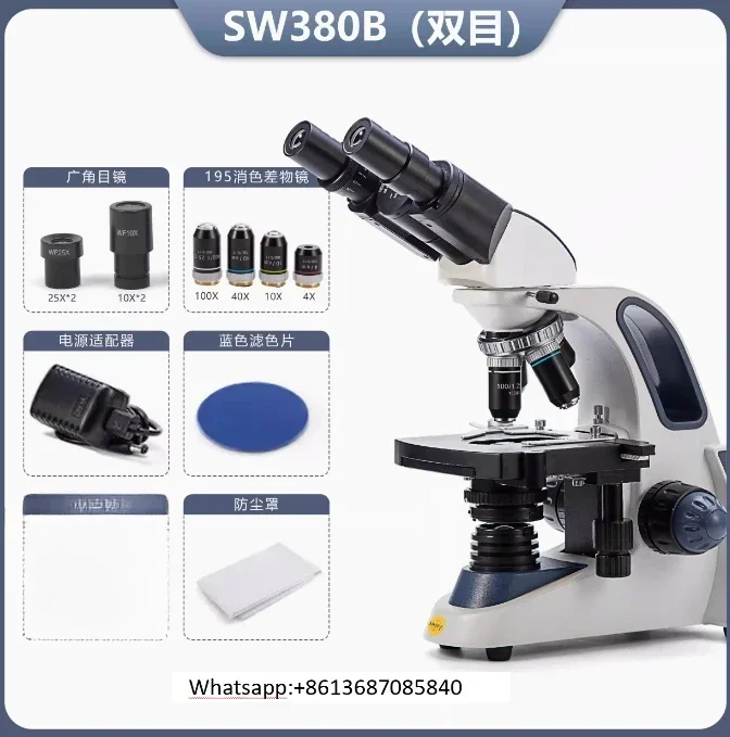 Biological Microscope Compound Profesional Blood Microscope 2500X SWIFT-SW350B New Design Smartphone Microscpio Binocular
Biological Microscope Compound Profesional Blood Microscope 2500X SWIFT-SW350B New Design Smartphone Microscpio Binocular