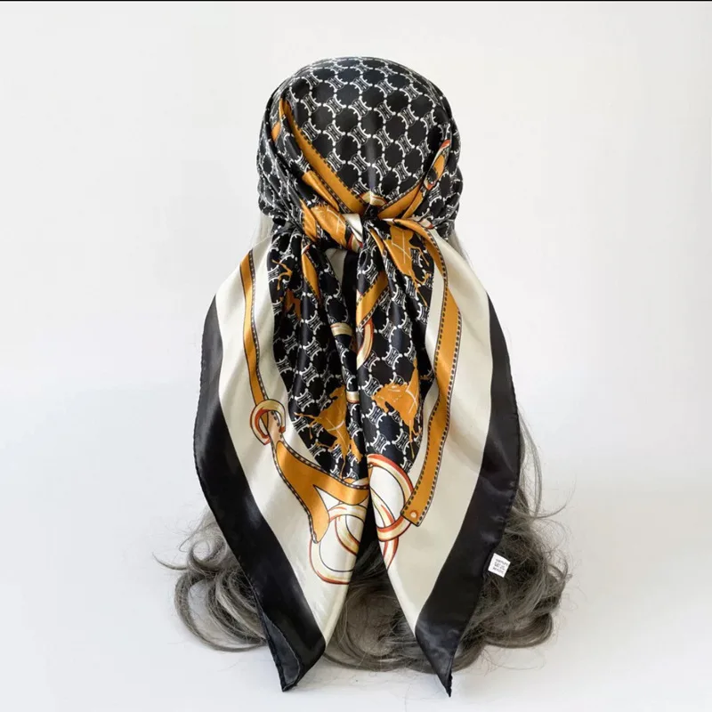 90cm European and American New All-Match Horse Chain Female Ornament Professional Scarf Sunscreen Shawl Large Kerchief
90cm European and American New All-Match Horse Chain Female Ornament Professional Scarf Sunscreen Shawl Large Kerchief