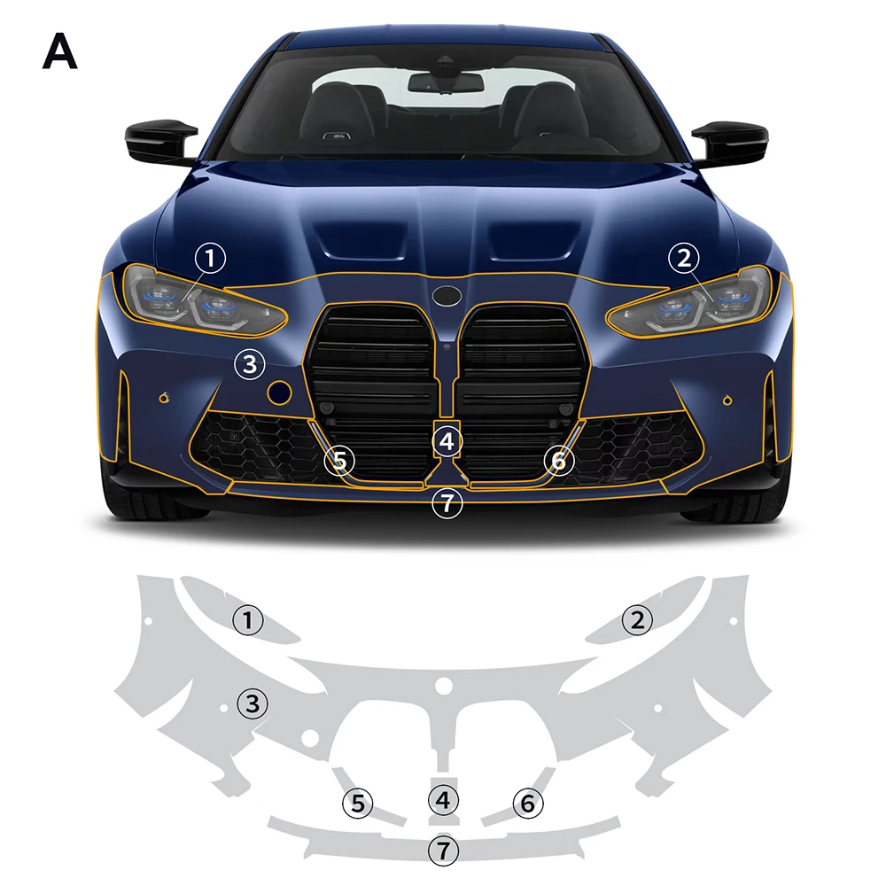 For BMW M4 Coupe G82 2021-2025 TPU Car Body Bumper Pre-cut Sticker Paint Protection Film PPF Scratch-resistant Transparent
For BMW M4 Coupe G82 2021-2025 TPU Car Body Bumper Pre-cut Sticker Paint Protection Film PPF Scratch-resistant Transparent