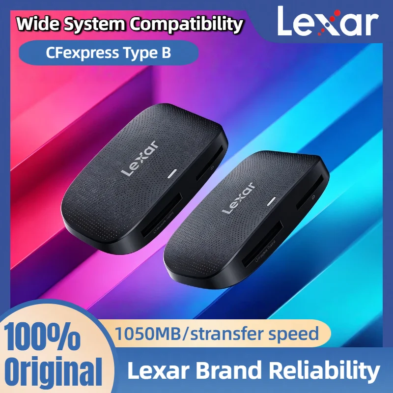 4K 100% Original Lexar Professional CFexpress Type B and SD Card Reader USB 3.2 Gen 2 High Speed Memory Card RW520
4K 100% Original Lexar Professional CFexpress Type B and SD Card Reader USB 3.2 Gen 2 High Speed Memory Card RW520