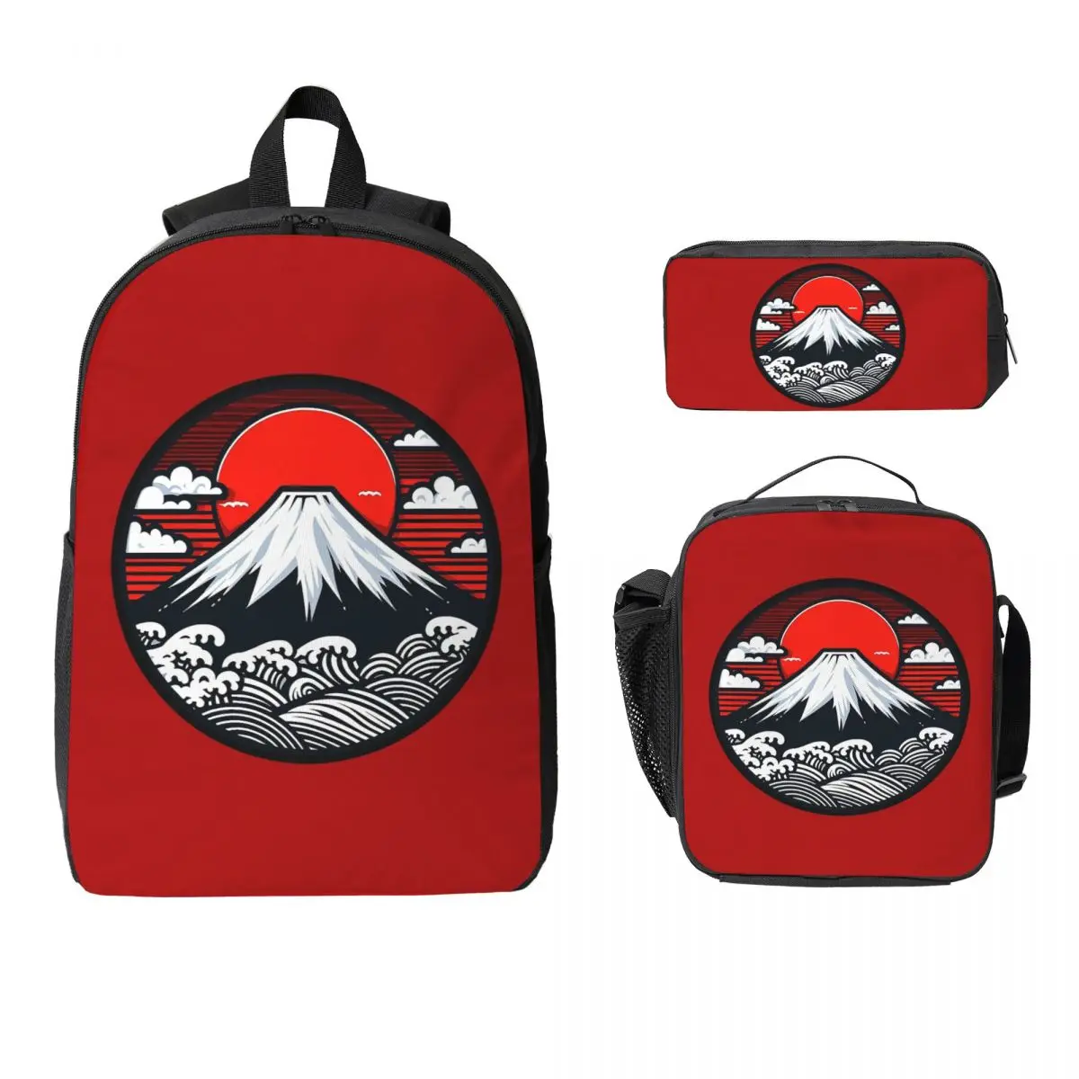 Mount Fuji And The Great Wave Off Kanagawa Backpack BookBag School Bag Computer Shoulder Bags 3ps Lunch Bag Pencil Case
Mount Fuji And The Great Wave Off Kanagawa Backpack BookBag School Bag Computer Shoulder Bags 3ps Lunch Bag Pencil Case