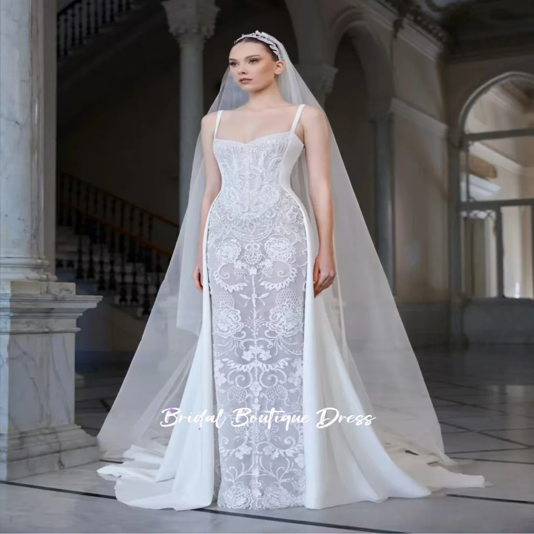 Customized Detachable Train Wedding Dress Organza With Mermaid Bride Dress Customized Square Collar Sleeveless Vestido De Novia
Customized Detachable Train Wedding Dress Organza With Mermaid Bride Dress Customized Square Collar Sleeveless Vestido De Novia