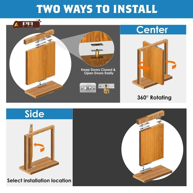 AF93-Door Pivot Hinges Heavy Duty Hinges For Max 200 Lb Wood Doors ,Pivot Hinges For Door Bookcase,Secret Door
AF93-Door Pivot Hinges Heavy Duty Hinges For Max 200 Lb Wood Doors ,Pivot Hinges For Door Bookcase,Secret Door