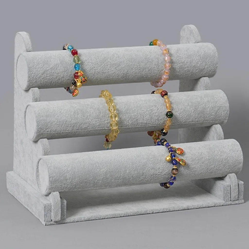 3-Tier Jewelry Display Stand Linen Covered Bamboo Bracelet Holder Detachable Organizer for Bangles Necklaces Hair Ties
3-Tier Jewelry Display Stand Linen Covered Bamboo Bracelet Holder Detachable Organizer for Bangles Necklaces Hair Ties