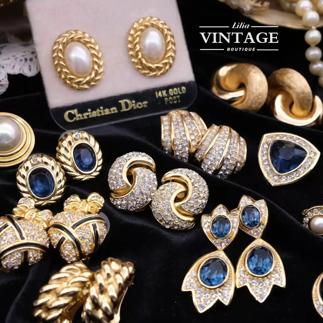 Vintage Earrings, Chic French Retro Earrings, High-end Mid-century Earrings
Vintage Earrings, Chic French Retro Earrings, High-end Mid-century Earrings