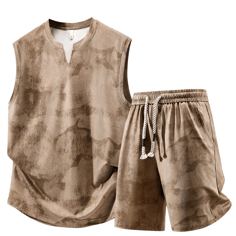 Men's Summer Casual Sports Vest Set Sleeveless Tank Top with Shorts Soft Skin-friendly Elastic Comfortable Breathable
Men's Summer Casual Sports Vest Set Sleeveless Tank Top with Shorts Soft Skin-friendly Elastic Comfortable Breathable