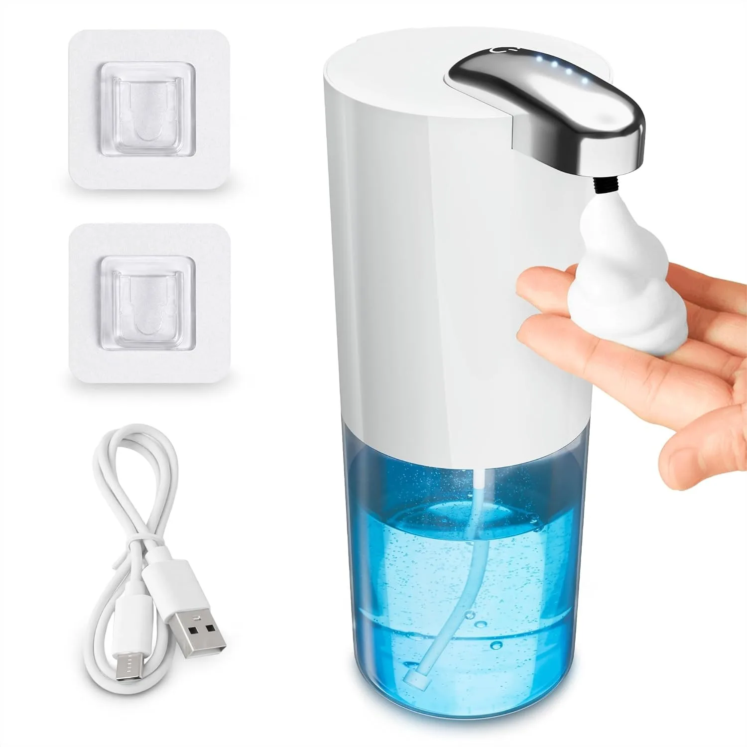 Touchless Soap Dispenser 13.5 Oz - Rechargeable Auto Foaming with 4-Level Adjustable Setting for Kitchen Bathroom
Touchless Soap Dispenser 13.5 Oz - Rechargeable Auto Foaming with 4-Level Adjustable Setting for Kitchen Bathroom