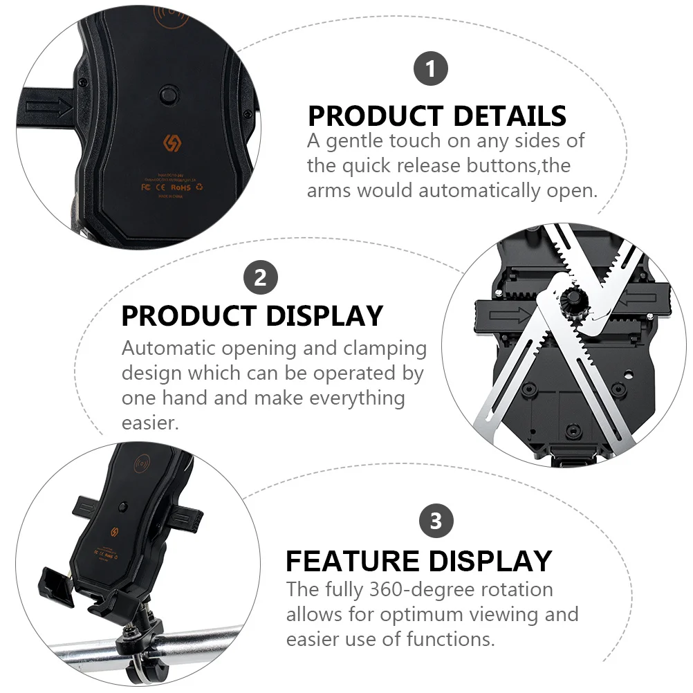 Universal Motorcycle Car Phone Holder Stand 360 Rotation Wireless Charging 10W Fast Usb Charging One-Hand Navigation
Universal Motorcycle Car Phone Holder Stand 360 Rotation Wireless Charging 10W Fast Usb Charging One-Hand Navigation