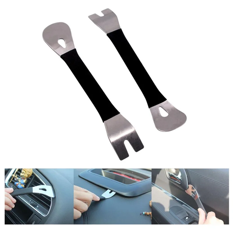 Car Trim Removal Tool Stainless Steel Durable Two-end Trim Removal Level Pry Tools Door Panel Audio Terminal Fastener Driver
Car Trim Removal Tool Stainless Steel Durable Two-end Trim Removal Level Pry Tools Door Panel Audio Terminal Fastener Driver