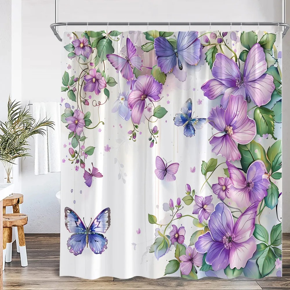 Занавеска для душа с фиолетовыми бабочками Wistera, цветные бабочки, цветы, розы, Цветочный декор для ванной комнаты, Современная занавеска для ванны из полиэстера
Занавеска для душа с фиолетовыми бабочками Wistera, цветные бабочки, цветы, розы, Цветочный декор для ванной комнаты, Современная занавеска для ванны из полиэстера