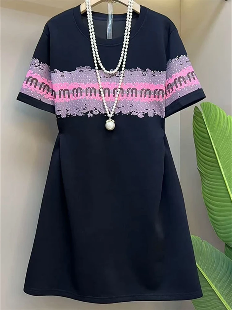 Diamond Letter Print Loose Women's Summer New 2025 T-shirt Medium Length Oversize Tops
Diamond Letter Print Loose Women's Summer New 2025 T-shirt Medium Length Oversize Tops