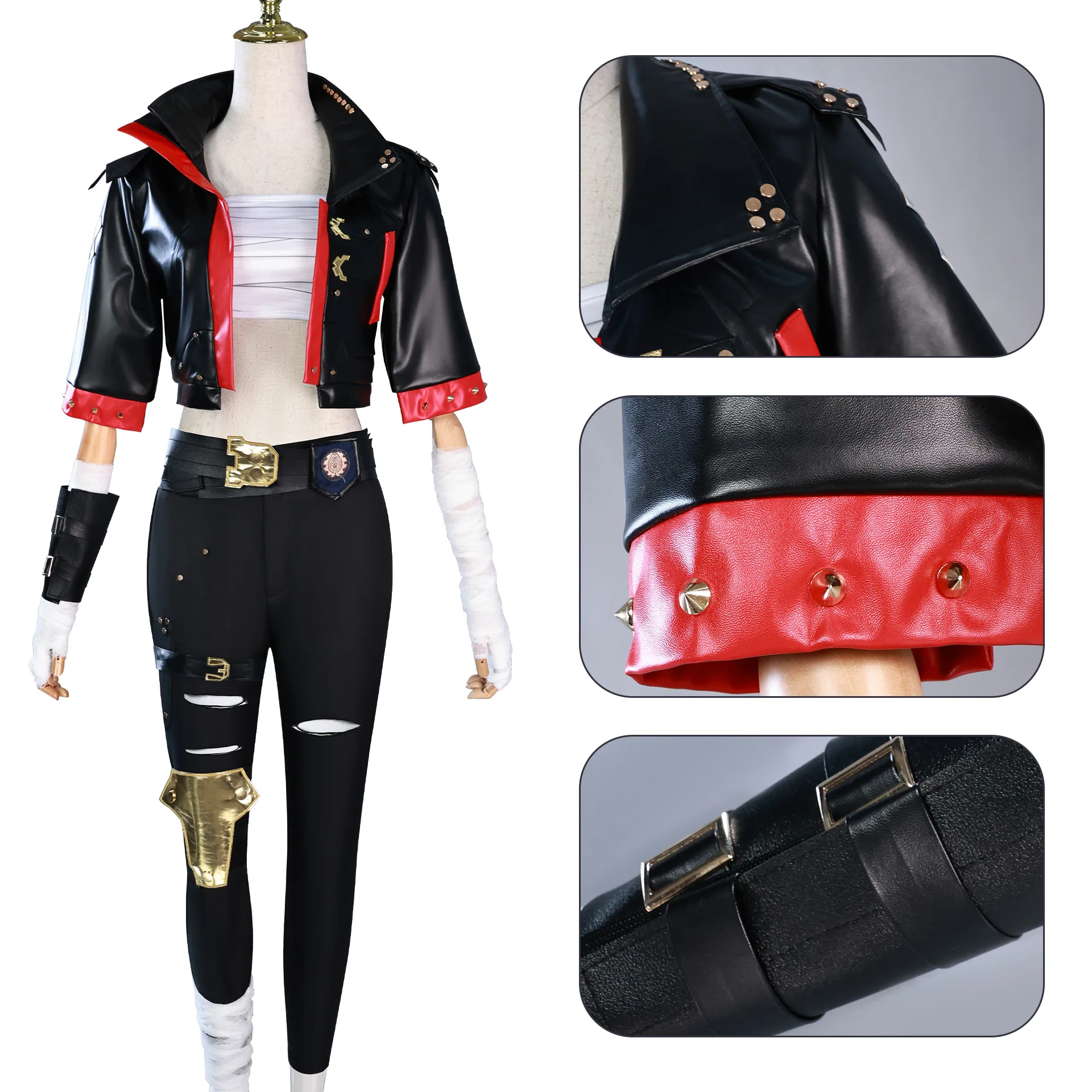 Game Arcane2 LOL Vi Cosplay Costume PU Leather Jacket Outfit Uniform Halloween Carnival Party Disguise Suit For Adult Women
Game Arcane2 LOL Vi Cosplay Costume PU Leather Jacket Outfit Uniform Halloween Carnival Party Disguise Suit For Adult Women