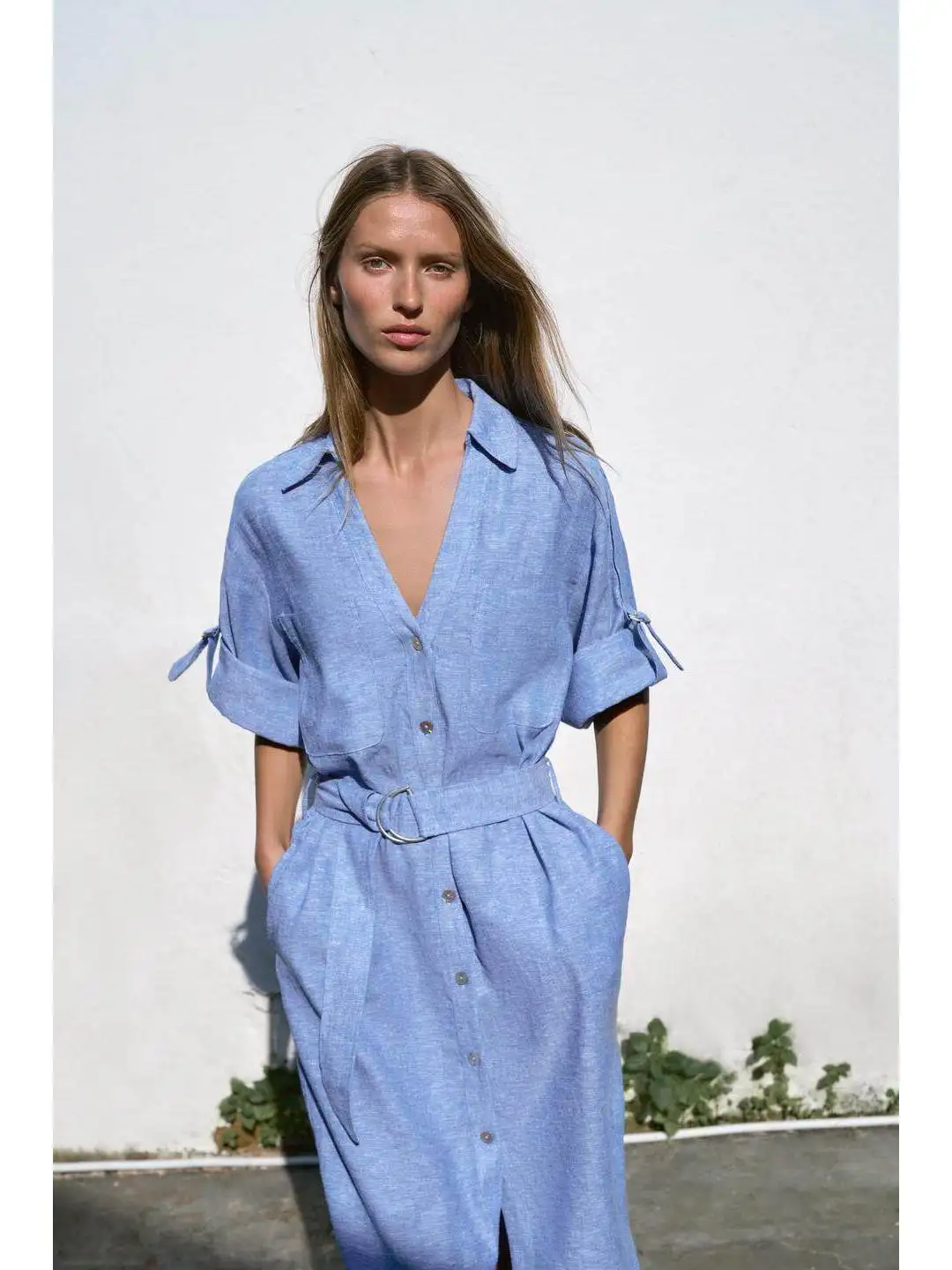 V-Neck Long Sleeve Midi Dress with Belt Casual Style High Waist Straight Cut Dress for Women City Commute Daily Wear Single B...
V-Neck Long Sleeve Midi Dress with Belt Casual Style High Waist Straight Cut Dress for Women City Commute Daily Wear Single B...