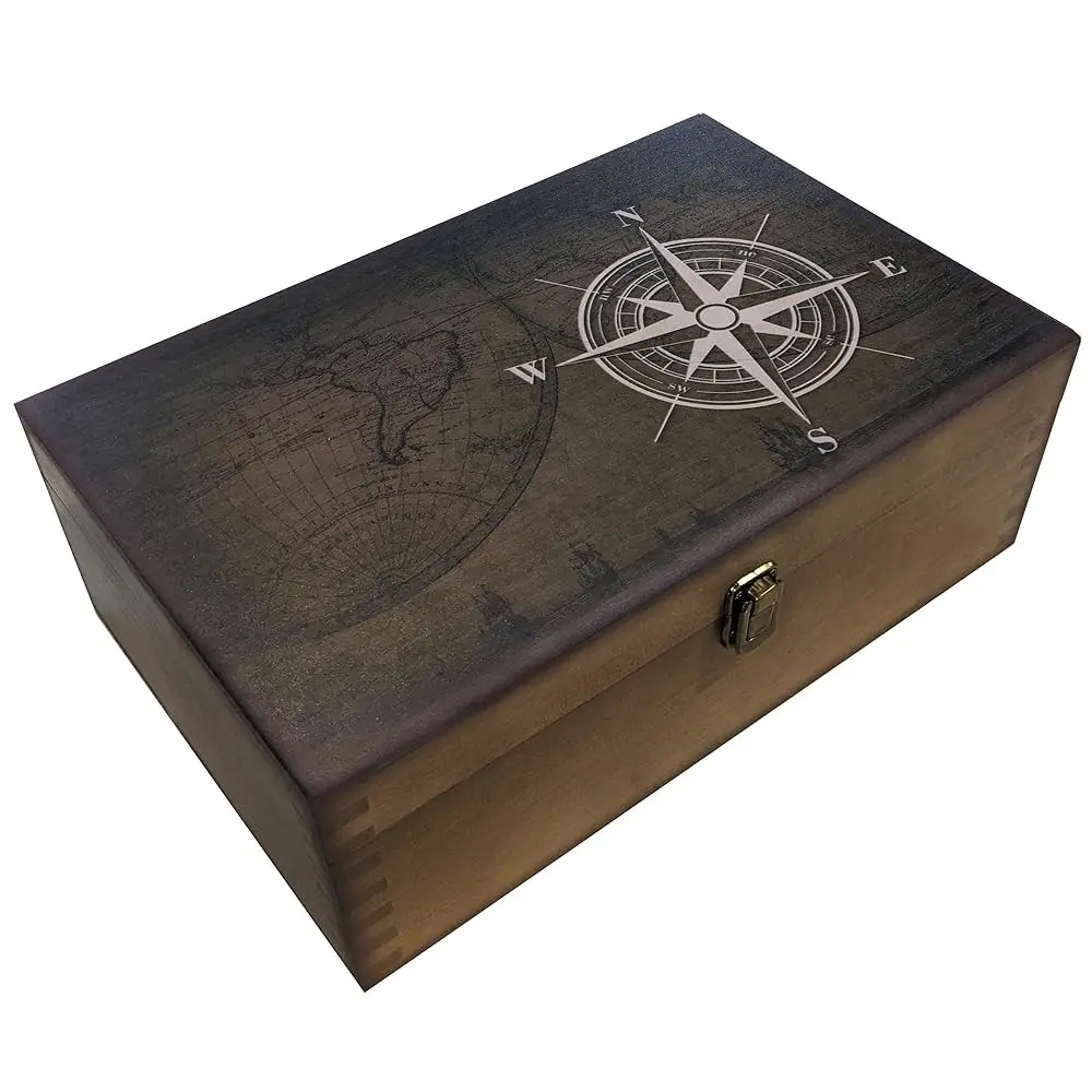 Navis Compass Design Wooden Keepsake Box, Large Memory Box For Keepsakes, Decorative Storage Box For Memories, Jewelry, & Ps,
Navis Compass Design Wooden Keepsake Box, Large Memory Box For Keepsakes, Decorative Storage Box For Memories, Jewelry, & Ps,