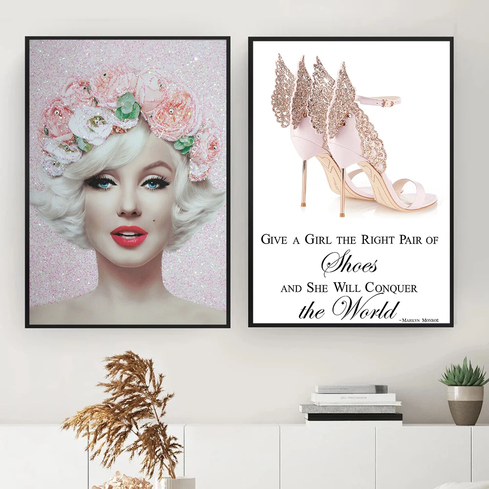 Fashion Quote Girl Room Decoration Poster Pink and Rose Gold High Heels Print Art Painting Wall Print Picture For Beauty Shop
Fashion Quote Girl Room Decoration Poster Pink and Rose Gold High Heels Print Art Painting Wall Print Picture For Beauty Shop