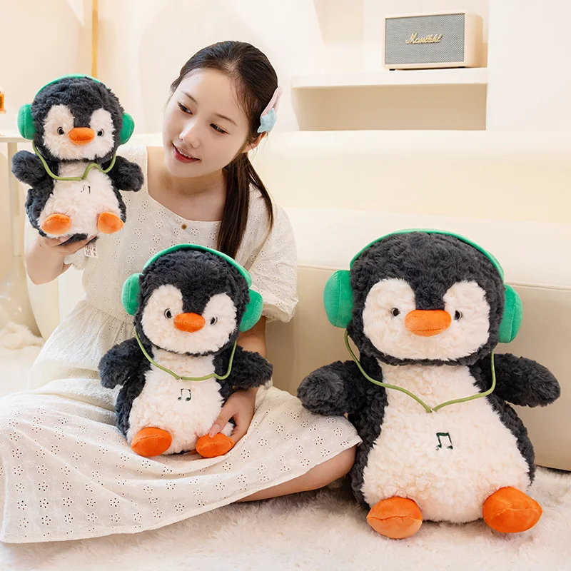 Soft Headphone Penguin Plush Pillow Cozy Bed Sofa Cushion with Anti-Slip Base Machine Washable Decor Gift
Soft Headphone Penguin Plush Pillow Cozy Bed Sofa Cushion with Anti-Slip Base Machine Washable Decor Gift