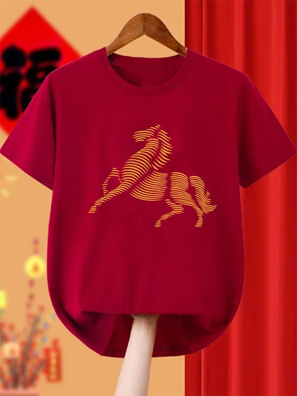 Футболка большого размера, красная, повседневная, для праздничных мероприятий, дышащая, впитывающая пот, из чистого хлопка
Футболка большого размера, красная, повседневная, для праздничных мероприятий, дышащая, впитывающая пот, из чистого хлопка