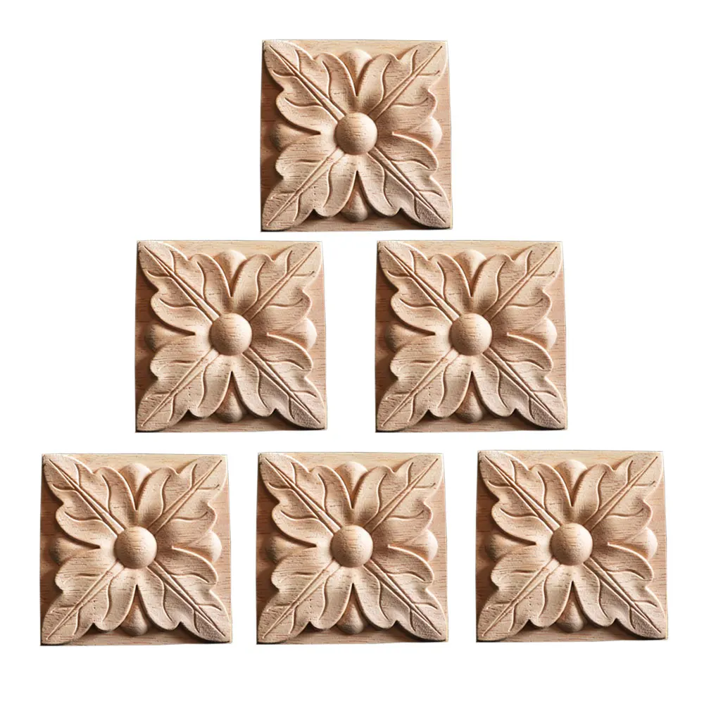 6PCS Square Wood Applique Carved Decal Corner Onlay Unpainted Furniture for Vintage Home Decor Door Cabinet Bed Accessories
6PCS Square Wood Applique Carved Decal Corner Onlay Unpainted Furniture for Vintage Home Decor Door Cabinet Bed Accessories