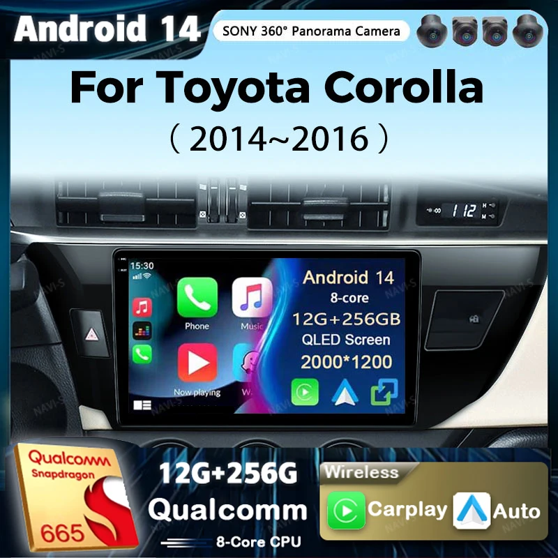Android 14 Car radio For Toyota Corolla 11 2012-2016 E170 E180 Carplay Android auto Qualcomm Car stereo Multimedia player 4Gwifi
Android 14 Car radio For Toyota Corolla 11 2012-2016 E170 E180 Carplay Android auto Qualcomm Car stereo Multimedia player 4Gwifi