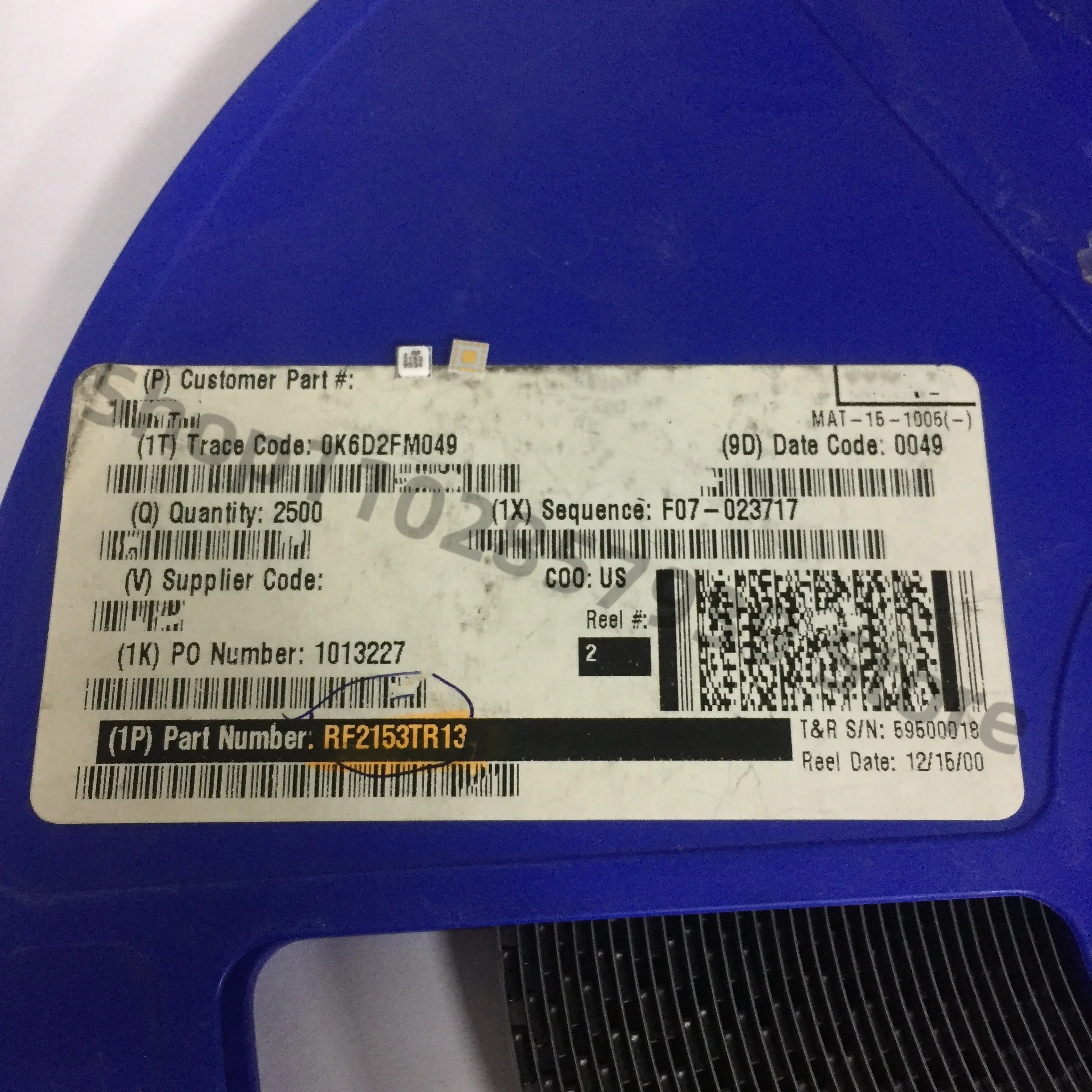 10 шт./лот RF2153TR13 LCC16 оригинальное место, бесплатная доставка
10 шт./лот RF2153TR13 LCC16 оригинальное место, бесплатная доставка