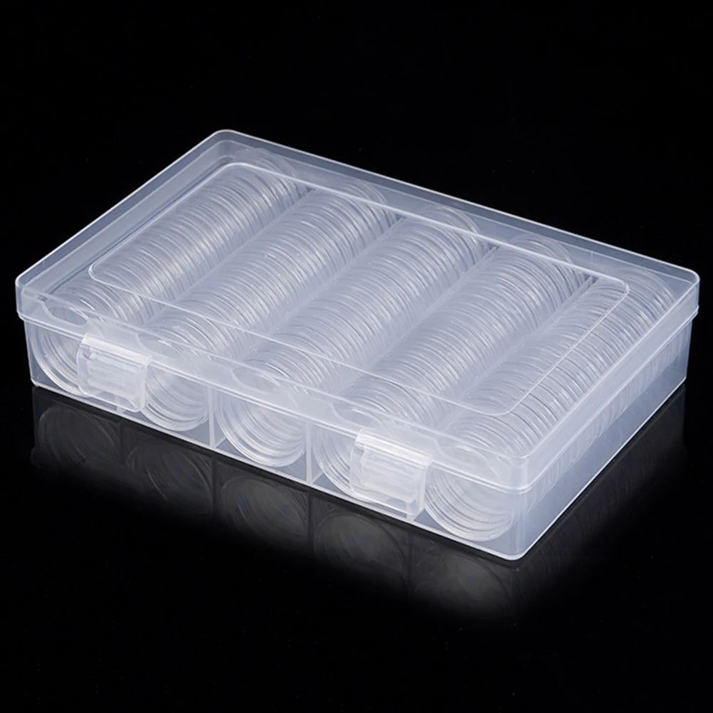 100 Plastic Case Kits 30mm Round Boxes Clear Holders for Collectors Sorting Coin Collection Box Coins Storage Portable Box
100 Plastic Case Kits 30mm Round Boxes Clear Holders for Collectors Sorting Coin Collection Box Coins Storage Portable Box