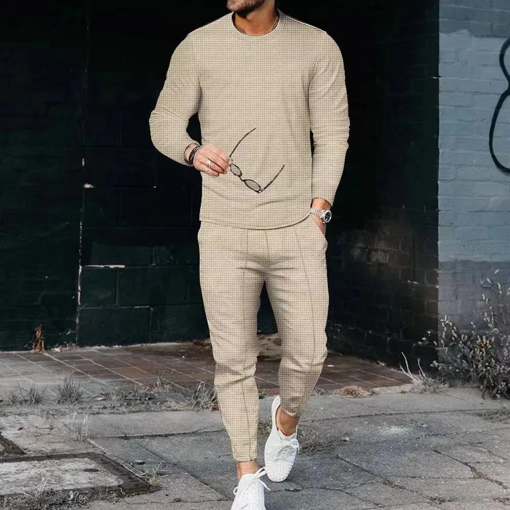 New solid color men's suit autumn and winter casual long-sleeved Polo shirt calf pants & for men's street wear men's sportswear
New solid color men's suit autumn and winter casual long-sleeved Polo shirt calf pants & for men's street wear men's sportswear
