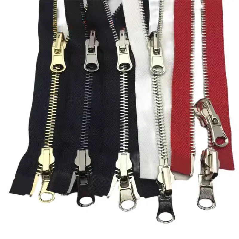 5# 60 To 120cm Metal Zipper Reversible Pull Head Slider White Black Red Double Open Jacket Repair Clothing Sewing Accessory
5# 60 To 120cm Metal Zipper Reversible Pull Head Slider White Black Red Double Open Jacket Repair Clothing Sewing Accessory