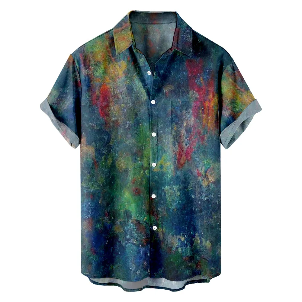 Мужская винтажная уличная блузка, топ, мужские рубашки на пуговицах, летняя гавайская рубашка с коротким рукавом и отложным воротником
Мужская винтажная уличная блузка, топ, мужские рубашки на пуговицах, летняя гавайская рубашка с коротким рукавом и отложным воротником