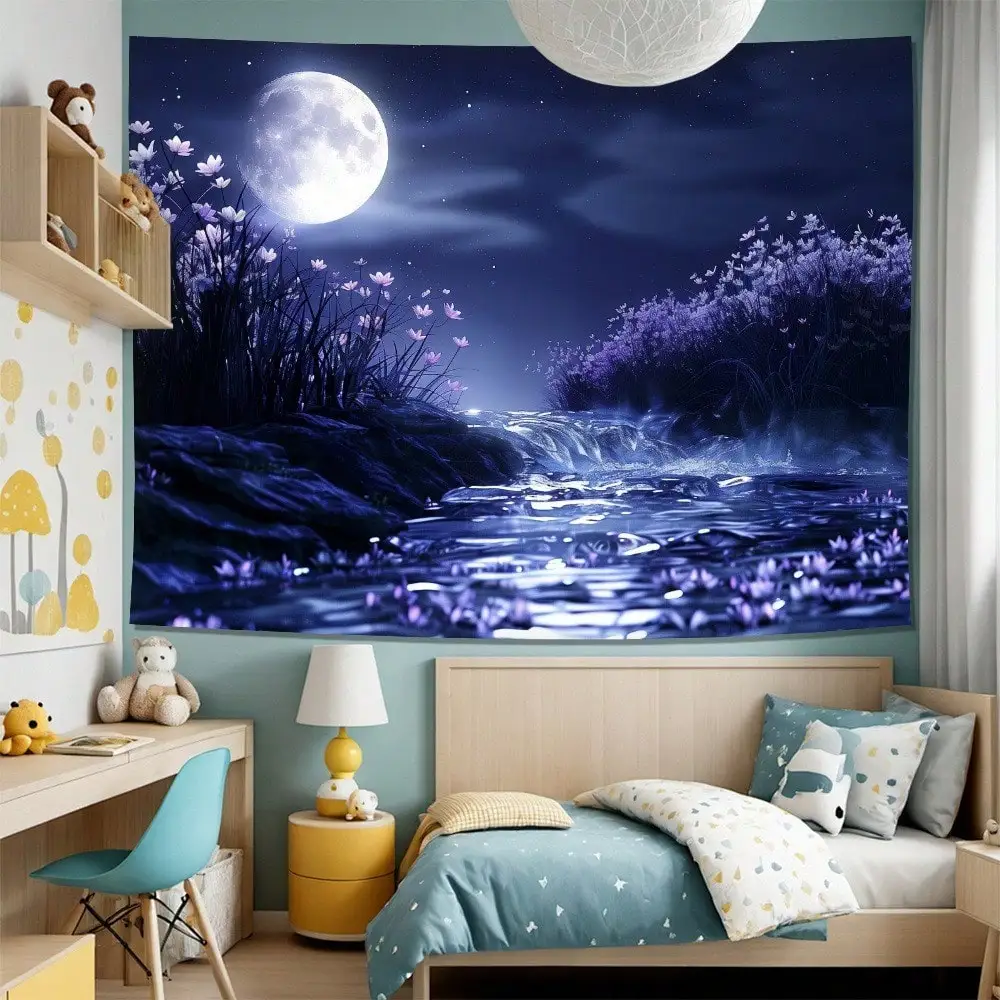1pc Fantasy Tapestry Moon River Night Sky Wall Hanging for Kids Room Bedroom Home Decor Back-to-school season Autumn gifts
1pc Fantasy Tapestry Moon River Night Sky Wall Hanging for Kids Room Bedroom Home Decor Back-to-school season Autumn gifts