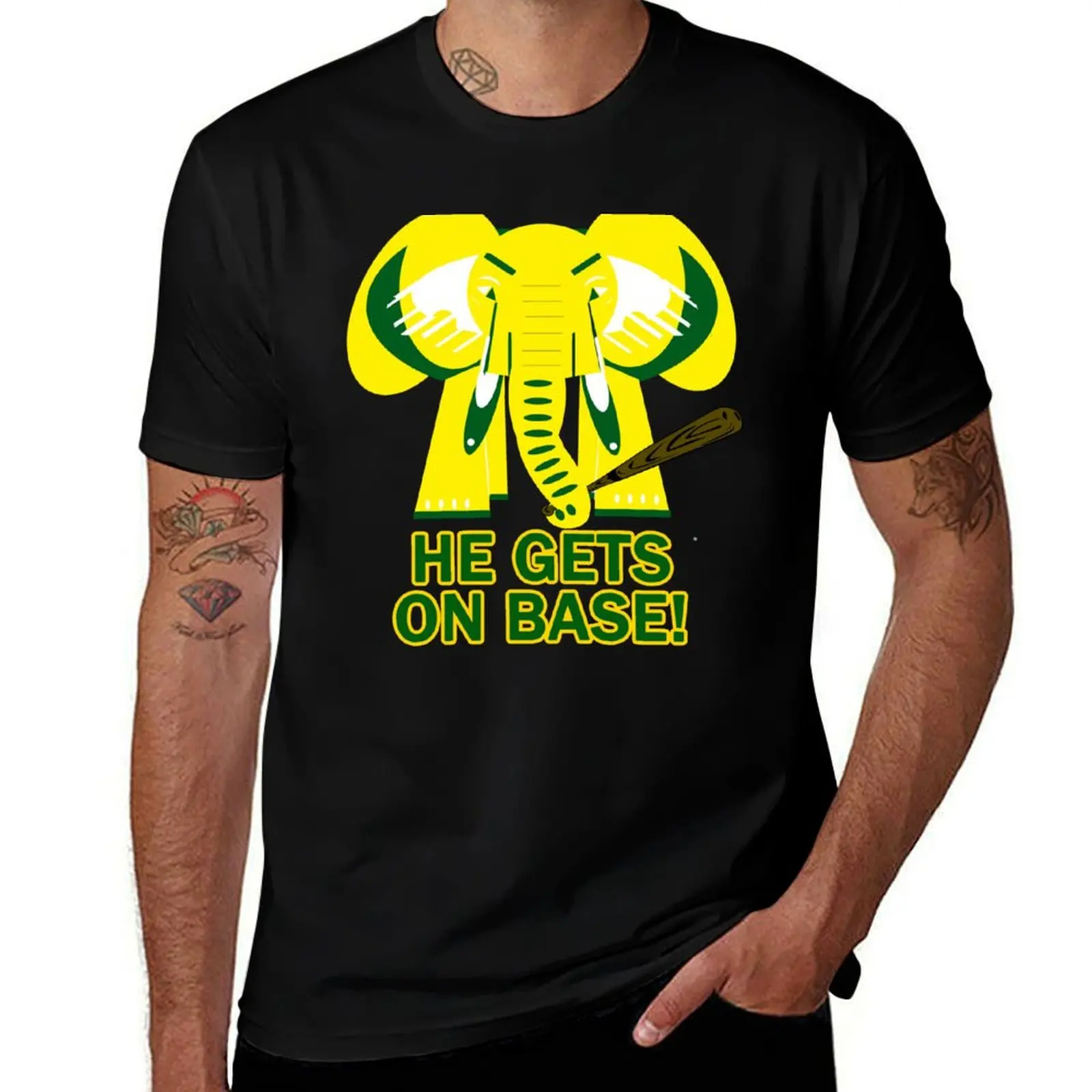 He Gets on Base! Elephant! T-Shirt t shirts for man graphic vintage T-Shirt
He Gets on Base! Elephant! T-Shirt t shirts for man graphic vintage T-Shirt