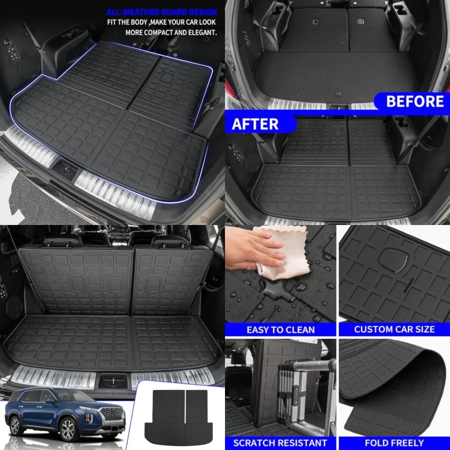 Cargo Mat Compatible with Hyundai Palisade 2020-2025 Trunk Mat Cargo Mat Cargo Liner All Weather Trunk Liner 2024 Palisade Accessories (Trunk Mats with Backrest Mat)
Cargo Mat Compatible with Hyundai Palisade 2020-2025 Trunk Mat Cargo Mat Cargo Liner All Weather Trunk Liner 2024 Palisade Accessories (Trunk Mats with Backrest Mat)