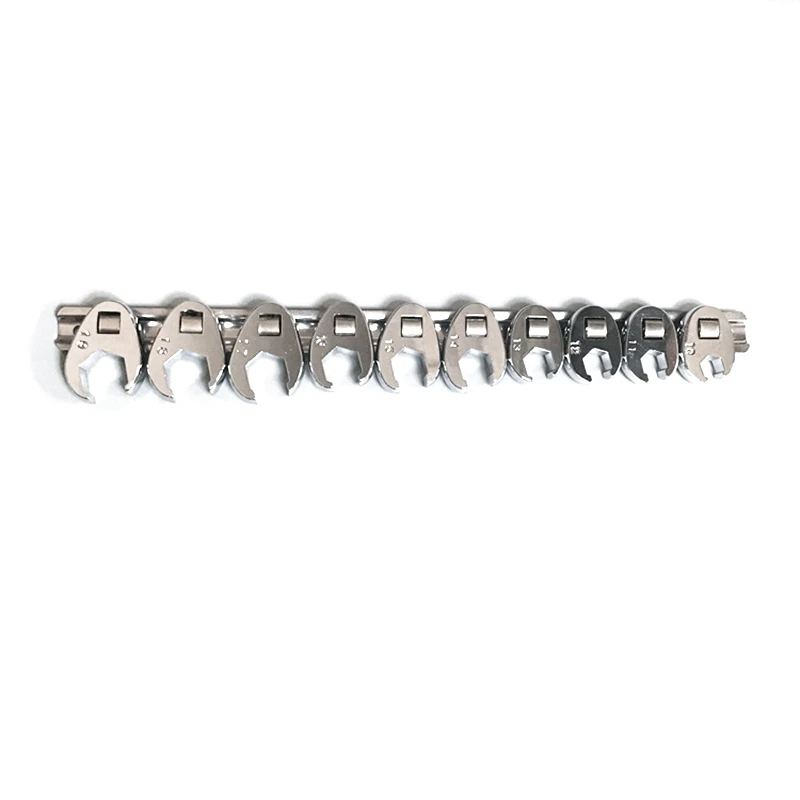10Pcs Flare Nut Crowfoot Line Hex Wrench Set 3/8Inch Drive Open End Spanner Chrome Vanadium Steel
10Pcs Flare Nut Crowfoot Line Hex Wrench Set 3/8Inch Drive Open End Spanner Chrome Vanadium Steel