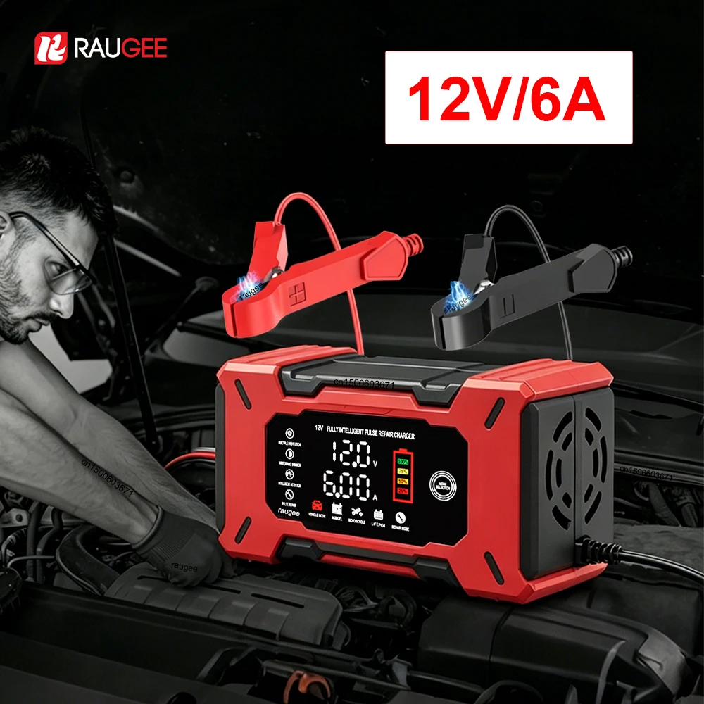 Car Battery Charger 12V 6A Smart Pulse Repair Charger Large Screen Car Motorcycle Truck One-Touch Automatic 12V Battery Charger
Car Battery Charger 12V 6A Smart Pulse Repair Charger Large Screen Car Motorcycle Truck One-Touch Automatic 12V Battery Charger
