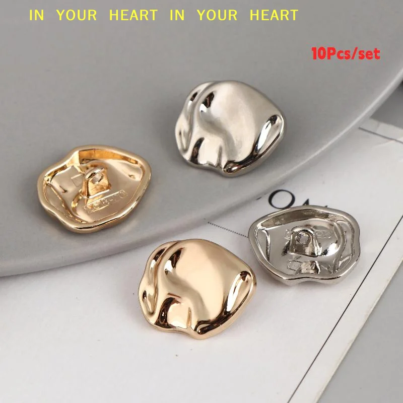 【X】10pcs Irregularly Shaped Buttons Beautiful Gold/Silver Color Metal Shank Buttons Diy Crafts Clothing Sewing Accessories
【X】10pcs Irregularly Shaped Buttons Beautiful Gold/Silver Color Metal Shank Buttons Diy Crafts Clothing Sewing Accessories