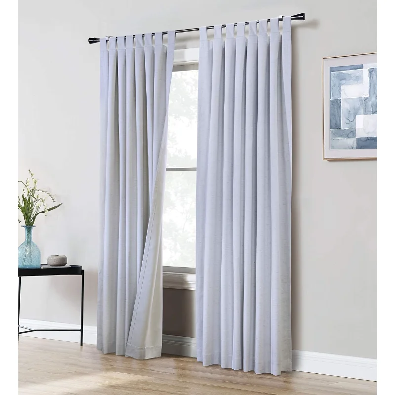 Vienna Total Blackout Foamback Tab Top Curtain Panel Pair Each 78" x 84" in White
Vienna Total Blackout Foamback Tab Top Curtain Panel Pair Each 78" x 84" in White