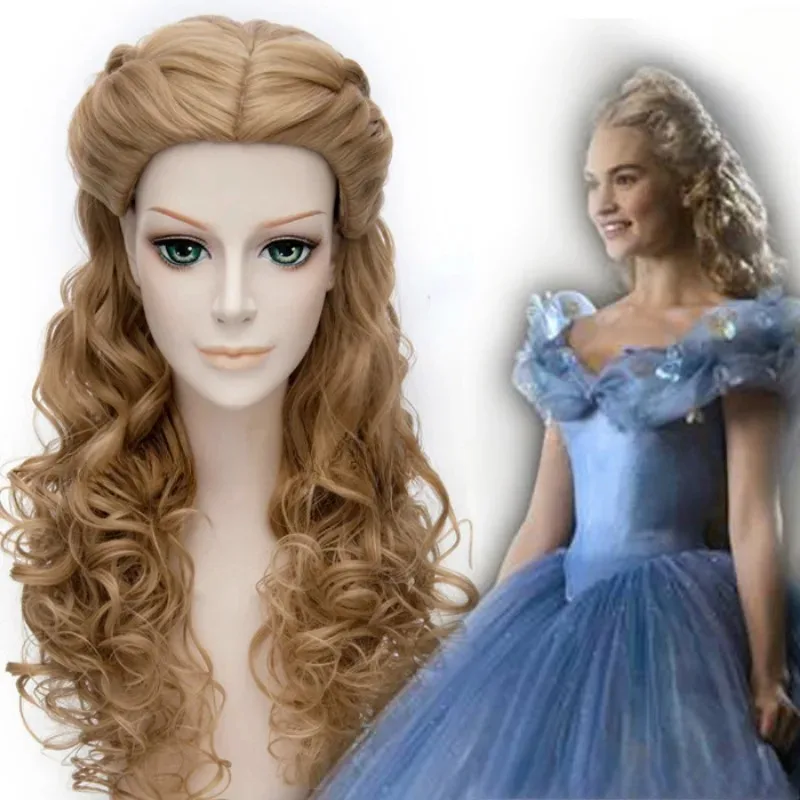Cinderella Cosplay Wig Brown Gold Synthetic Long Curly Wig Stage Play Coser Cute Girl High Quality Halloween Wig Daily Party
Cinderella Cosplay Wig Brown Gold Synthetic Long Curly Wig Stage Play Coser Cute Girl High Quality Halloween Wig Daily Party