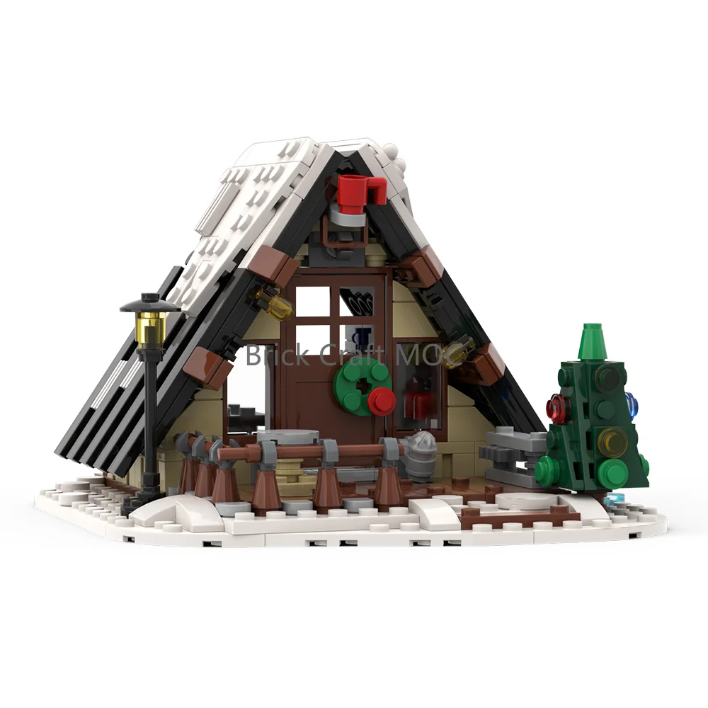 MOC Winter Christmas Cabin Building Blocks Set - Snowy Holiday Cottage Diorama Model Kit
MOC Winter Christmas Cabin Building Blocks Set - Snowy Holiday Cottage Diorama Model Kit