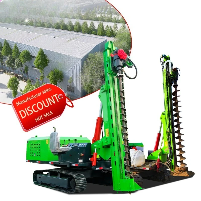 High Efficient Solar Pile Driver with Rotary Drilling for Housing Foundation Pile Hole Solar Pile Driver Machine
High Efficient Solar Pile Driver with Rotary Drilling for Housing Foundation Pile Hole Solar Pile Driver Machine