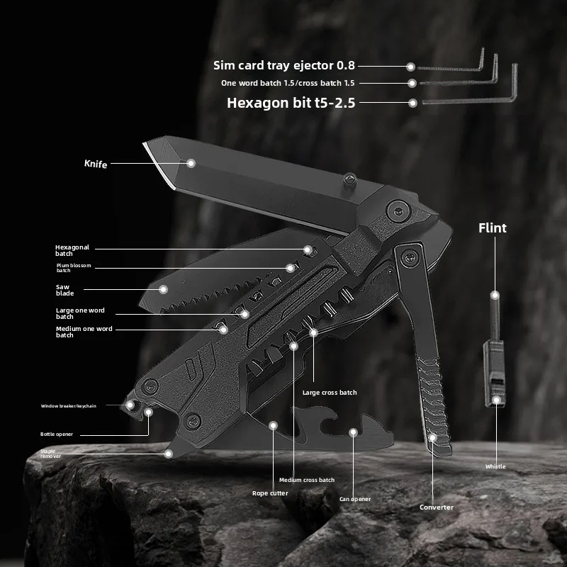 Портативный складной нож для уличного работника EDC 23-в-1, американская горячая распродажа, многофункциональный многофункциональный нож для самообороны
Портативный складной нож для уличного работника EDC 23-в-1, американская горячая распродажа, многофункциональный многофункциональный нож для самообороны