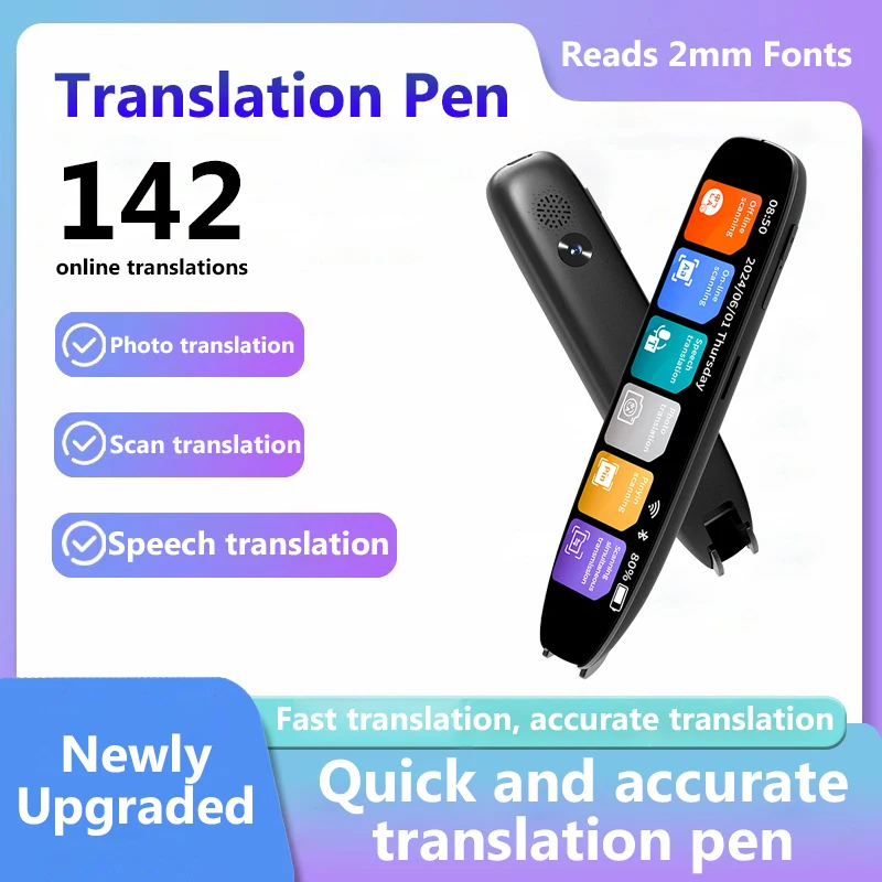 Translation Pen for Dyslexia Scanner Reading Pen 142 Text to Speech Smart Recording Pen Voice Wireless Text Extract Translator
Translation Pen for Dyslexia Scanner Reading Pen 142 Text to Speech Smart Recording Pen Voice Wireless Text Extract Translator