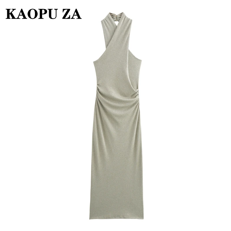 KAOPU ZA 2024 New Summer Women's Fashion Slimming Ruched Tube Top Dress Ladies Chic Holiday Party Midi Dress with Decorative Str
KAOPU ZA 2024 New Summer Women's Fashion Slimming Ruched Tube Top Dress Ladies Chic Holiday Party Midi Dress with Decorative Str