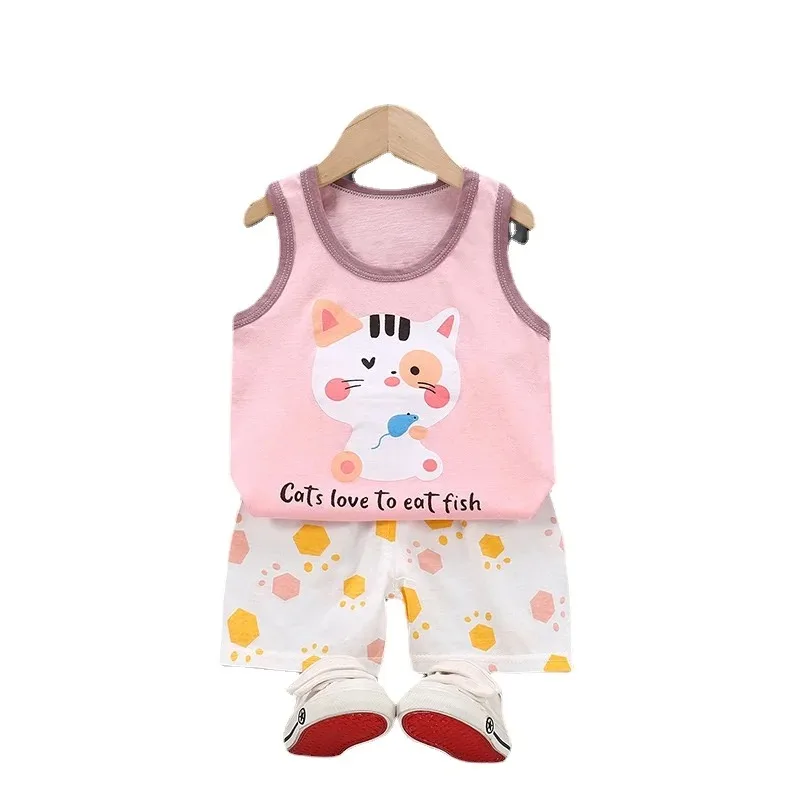 Kids Wear Summer Girls Outfits Pure Cotton Print Boys Short Sleeve Shorts Suit 1-5 Year Old Children's Clothes Baby Girl Clothes
Kids Wear Summer Girls Outfits Pure Cotton Print Boys Short Sleeve Shorts Suit 1-5 Year Old Children's Clothes Baby Girl Clothes
