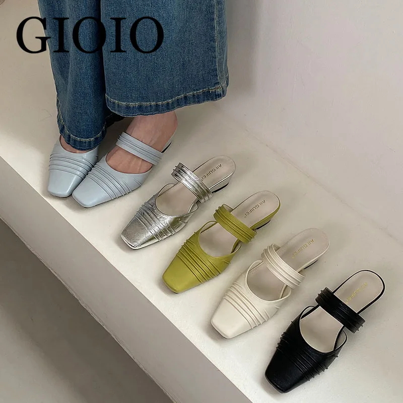 Новые модные женские сандалии-мюли на танкетке GIOIO, нескользящие, для пляжа, летние, комфортная женская обувь
Новые модные женские сандалии-мюли на танкетке GIOIO, нескользящие, для пляжа, летние, комфортная женская обувь