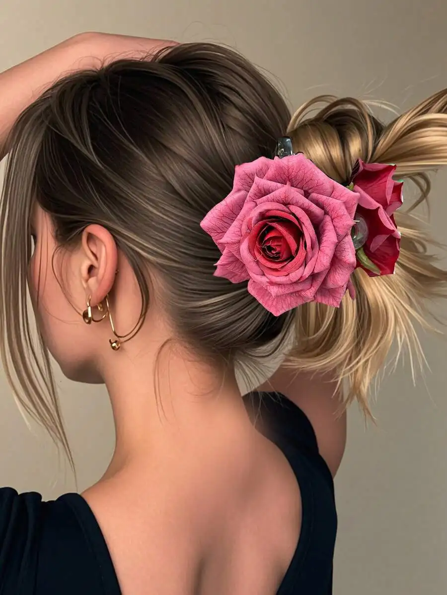 Womens Floral Hair Claw Clip For Wedding Date Beach Vacation Styling
Womens Floral Hair Claw Clip For Wedding Date Beach Vacation Styling